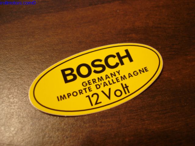 Decal , Bosch 12V , yellow oval