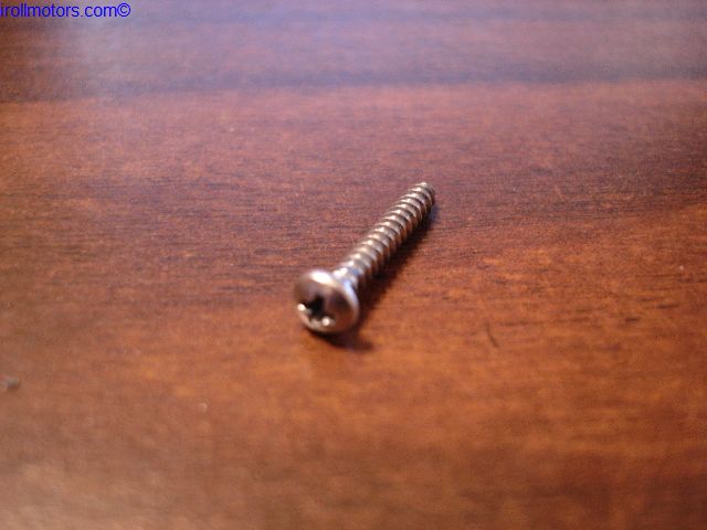 Screw  , #4 x 3/4" Phillips , 1800 defroster vent bezel