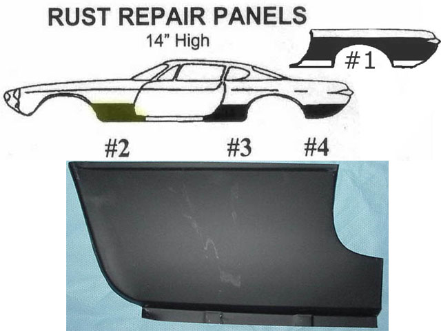 Rust Repair Panel #2, 1800 Front Fender Aft (<b>Left</b>)
