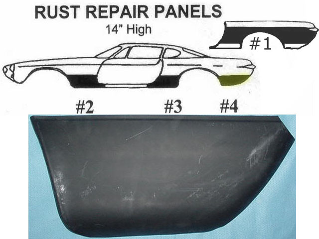 Rust Repair Panel #4, 1800 Rear Fender aft (<b>Left</b>)